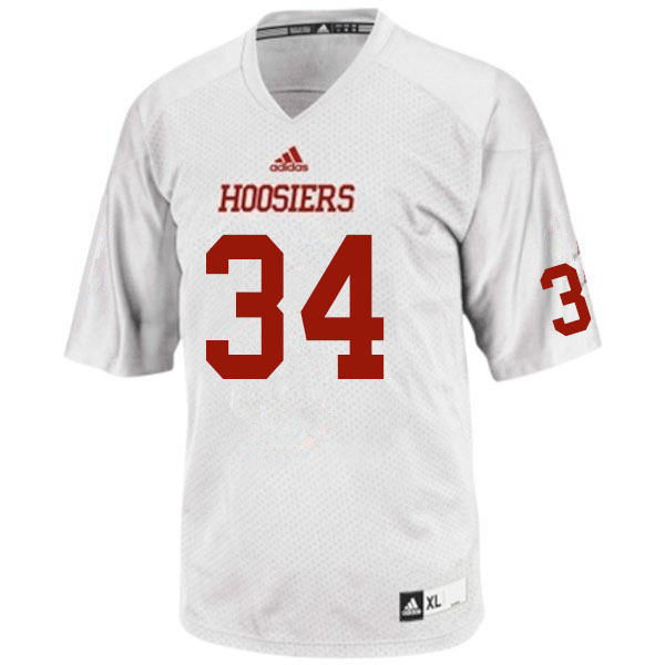 Men #34 Davion Ervin-Poindexter Indiana Hoosiers College Football Jerseys Sale-White